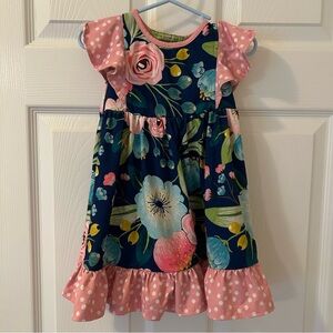 Beautiful Mollie Loves Lily Floral Toddler Dress Size 2